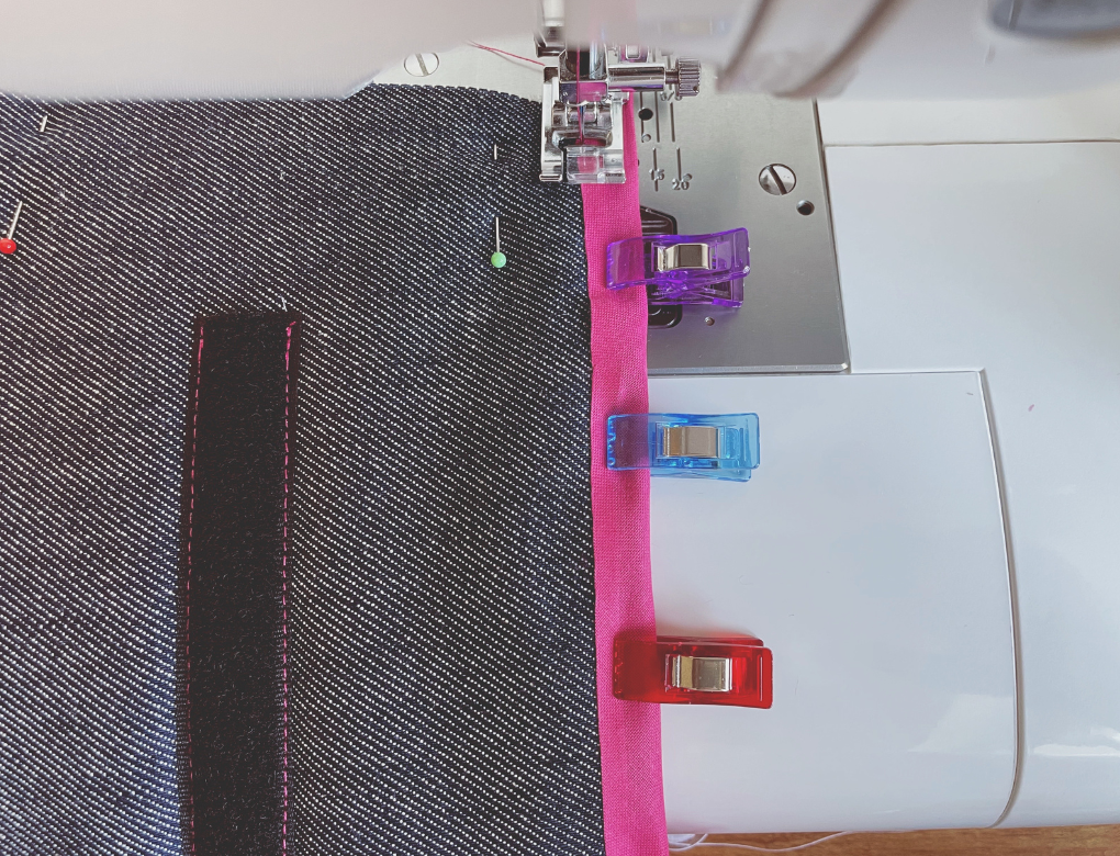 sbieco in cotone fucsia