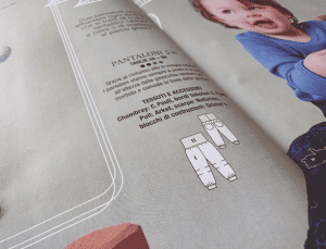 modello pantaloni per bambini in felpa